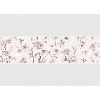 AG Design WB-8465 Samolepící bordura Květiny Magnólie, rozměry 5 m x 13,8 cm – Zboží Dáma