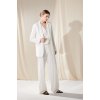 Dámské sako Answear Lab sako s příměsí lnu bílá barva v2412.fh