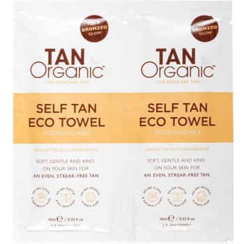 Tan Organic Samoopalovací ekologické ubrousky (Self Tan Eco Towel) 2 x 10 ml
