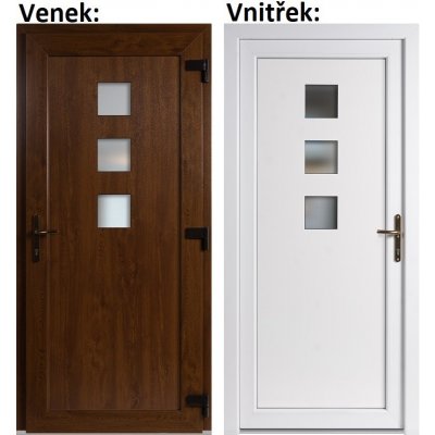 Soft Ella Zlatý dub/bílá pravé 100 x 210 cm – Hledejceny.cz