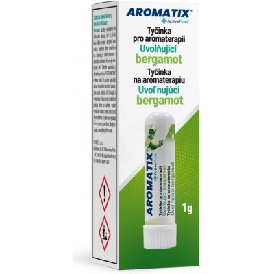Aromatix nosní inhalátor Bergamot uvolnění dýchacích cest a osvěžení – Zboží Dáma