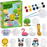 Woopie kreativní sada s barvami DIY sádrové odlitky zvířátek k vybarvení – Sleviste.cz