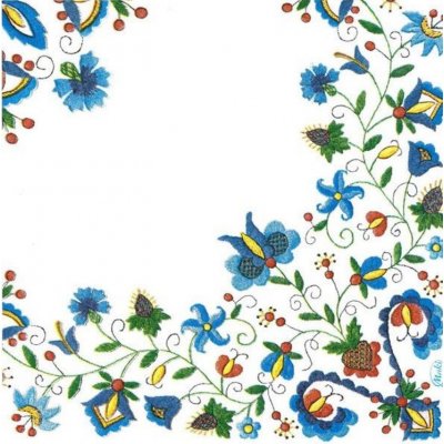 Ubrousek 33x33 cm VÝŠIVKA – Zboží Dáma