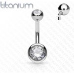 Šperky4U piercing do pupíku vnitřní závit čirý zirkon titan TIT1009-160846 – Hledejceny.cz