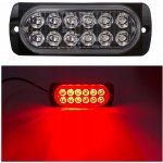 Obrysová stroboskopická lampa 12xLED 12V 24V ČERVENÁ p/mg | Zboží Auto
