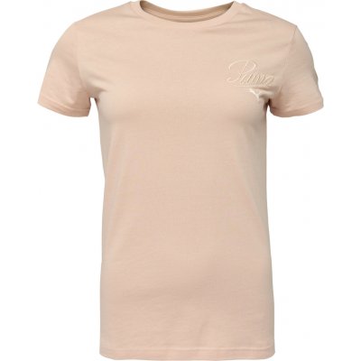 Puma ESSENTIALS SCRIPT TEE Růžová Bílá – Zboží Mobilmania