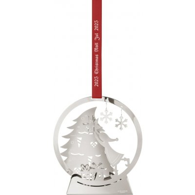Georg Jensen Vánoční ozdoba Snowglobe Palladium 2025 sběratelská edice, stříbrná barva – Hledejceny.cz