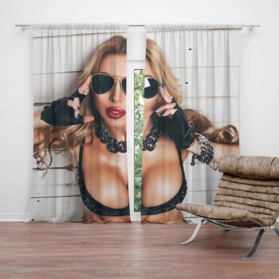 Závěsy Žena s brýlemi: 2 ks - 140x250 cm - Sablio – Hledejceny.cz