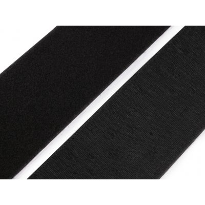 Suchý zip háček + plyš samolepicí šíře 10 cm, střední, černá