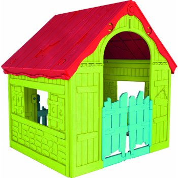 Keter Wonderfold Playhouse červený/zelený/modrý