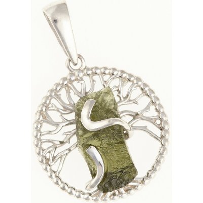 My Moldavite Stříbrný přívěsek s přírodním vltavínem Strom života 478 – Hledejceny.cz