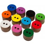 Barevné KNOFLÍKY 3 cm sada 60 ks – Zboží Dáma