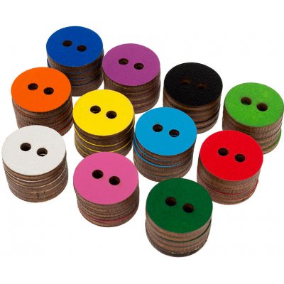 Barevné KNOFLÍKY 3 cm sada 60 ks – Zboží Dáma