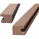 Betonový sloupek na plot 200 cm koncový oboustranně vzorovaný - hnědé (dřevo) Orientace betonového sloupku: Levý sloupek | bráno z pohledu na stranu se vzorem "štípaný kámen" (hrubší vzor) – Zbozi.Blesk.cz