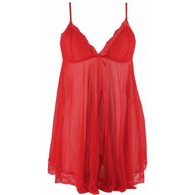 Valenie sexy noční košilka s tangy X354 červená – Zboží Mobilmania