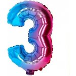 Wiky Balónek nafukovací číslo 3 duhový – Sleviste.cz