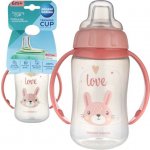 Canpol Babies hrneček tréningový s úchyty Cute Animals růžový zajíc 320 ml – Hledejceny.cz