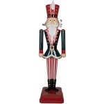 Kovová dekorace Louskáček Nutcracker v červeno - zeleném – 37*31*134 cm - Clayre & Eef – Hledejceny.cz