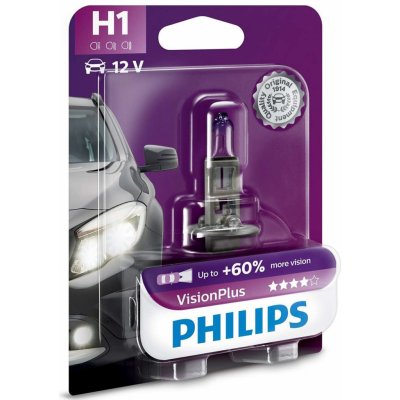 Philips VisionPlus +60% 12258VPB1 H1 P14,5s 12V 55W – Zboží Mobilmania