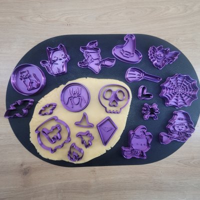 Čarodějnická sada | Vykrajovátka a razítka na Halloween a Dušičky | Sada vykrajovátek na Halloween a Čarodějnice – Hledejceny.cz