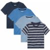 Dětské tričko lupilu chlapecké triko 4 kusy modrá/bílá