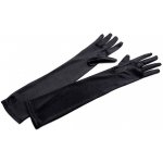Prima-obchod Dlouhé společenské rukavice saténové, barva 2 43 cm černá – Zboží Dáma