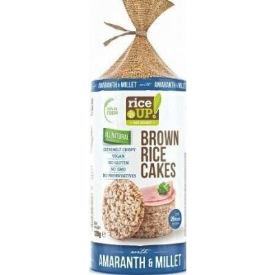 Rice Up Bezlepkové celozrnné rýžové chlebíčky s amarantem a jáhlami 120 g – Hledejceny.cz