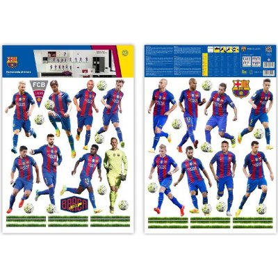 Samolepicí dekorace na stěnu fotbal FC Barcelona team BAR17 IMAGICOM (50 x 70 cm) – Zboží Mobilmania