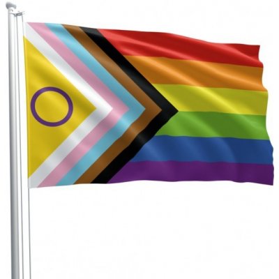 Intersex Progress Pride Flag progresivní pride vlajka 90 x 150 cm