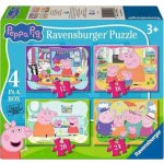 Ravensburger Prasátko Peppa: Zábavné dny 4v1 12,16,20,24 dílků – Sleviste.cz