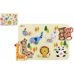 Teddies vkládačka/puzzle deskové obrysové zoo dřevo 30x21cm ve fólii – Sleviste.cz