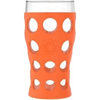 Lifefactory sklenice na nápoje 600ml orange 2ks