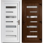 OknaDvereNaMiru.cz Vchodové plastové dveře 6100 zlatý dub / bílá pravé otevírání ven 88 x 198 cm – Hledejceny.cz