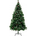 Goleto Umělý vánoční stromeček zasněžený se šiškami 180 cm