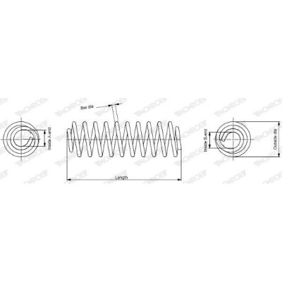 Pružina tlumiče pérování MONROE (MOSP3349, MO SP3349) – Zbozi.Blesk.cz