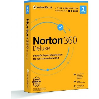 Norton 360 DELUXE 25GB 3 lic. 1 rok (21416704) – Zboží Mobilmania