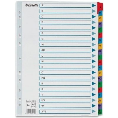 Rozlišovač Esselte Mylar A - Z, 20 listů – Hledejceny.cz