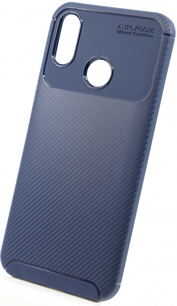 Pouzdro Bomba Měkký obal carbon look pro Huawei - modrý Nova 3i C011_HUA_NOVA_3I_BLUE
