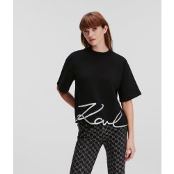 Karl Lagerfeld SSLV KARL HEM SWEATSHIRT černá