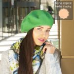 Karpet dámský baret vlněný béžový – Zboží Mobilmania