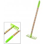 Kinekus KIN708307184 hrábě dětské kovové 7zubové drev nasada fareb pruhy 63 cm – Hledejceny.cz