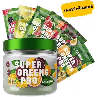 Czech Virus Super Greens Pro V2.0 360 g + Super Greens Pro V2.0 6 x 12 g – Hledejceny.cz