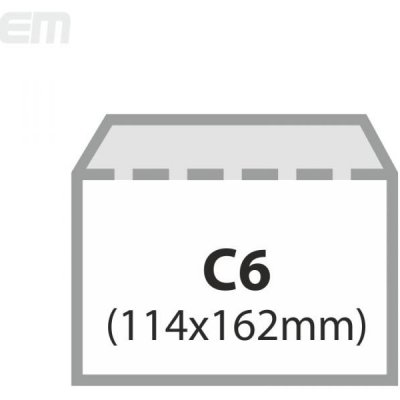 Dopisní obálka C6, bílá 80g, 1000ks, s páskou, vnitřní potisk – Zboží Živě