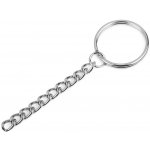 Prima-obchod Kroužek na klíče Ø25 mm s řetízkem, barva 5 nikl bez spojovacího kroužku – Zboží Mobilmania