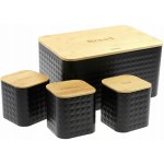 SADA KRISBERG CHLEBNÍK+3 NÁDOBY ČERNÝ BAMBUS – Zboží Mobilmania