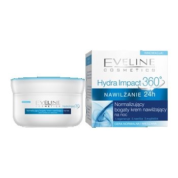 Eveline Cosmetics Hydra Impact 360° Normalizující noční bohatý hydratační krém 50 ml