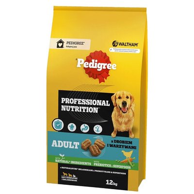 Pedigree Adult Professional Nutrition s drůbežím masem a zeleninou pro velké a střední psy 12 kg