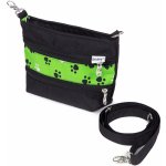 Iridog Pamlskovník & crossbody 2V1 černý se zelenými tlapky 21 x 15 cm – Hledejceny.cz