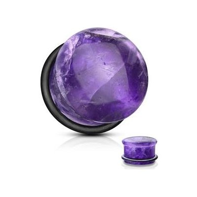 Šperky4U plug do ucha ametyst PL01253-04 – Zboží Dáma