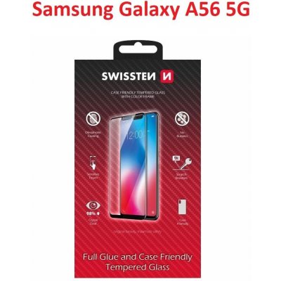 Swissten sklo full glue, color frame, case friendly pro Samsung Galaxy A56 černé 54501875 – Zboží Živě